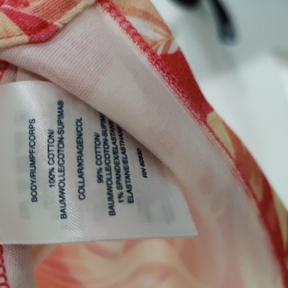 Lands End Tropical Orange Activewear Women's Pullover Polo Shirt Small - Picture 3 of 4